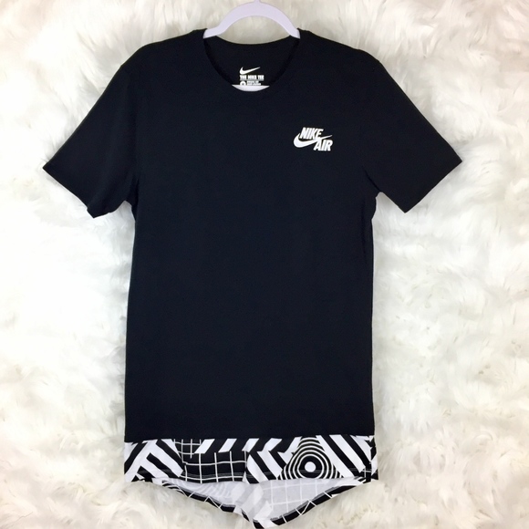 Nike Other - Nike | Air Force 1 Drop Hem Black/White Shirt M